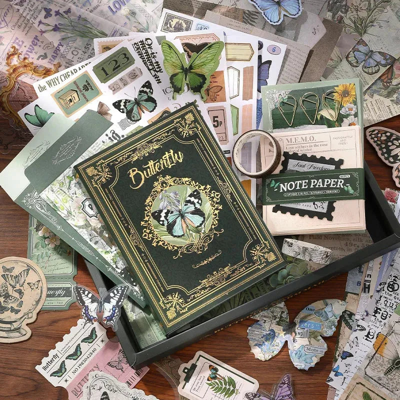 Vintage Butterfly Scrapbooking Box