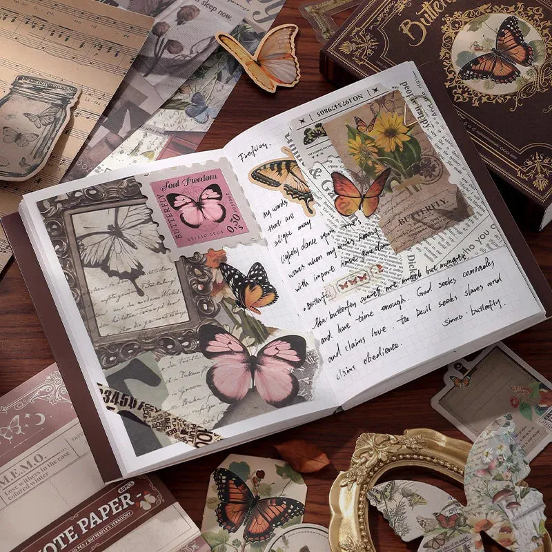 Vintage Butterfly Scrapbooking Box