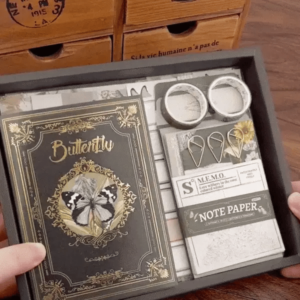 Vintage Butterfly Scrapbooking Box