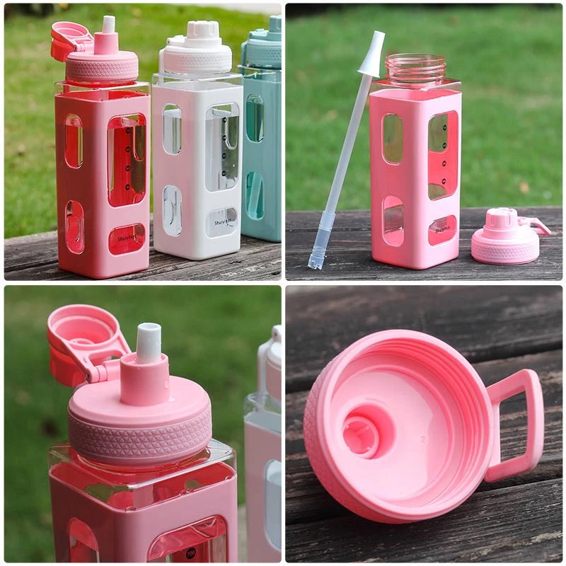 Kawaii Water Bottle Square Drinking Bottle